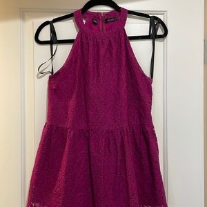 HALOGEN Halter style lace top